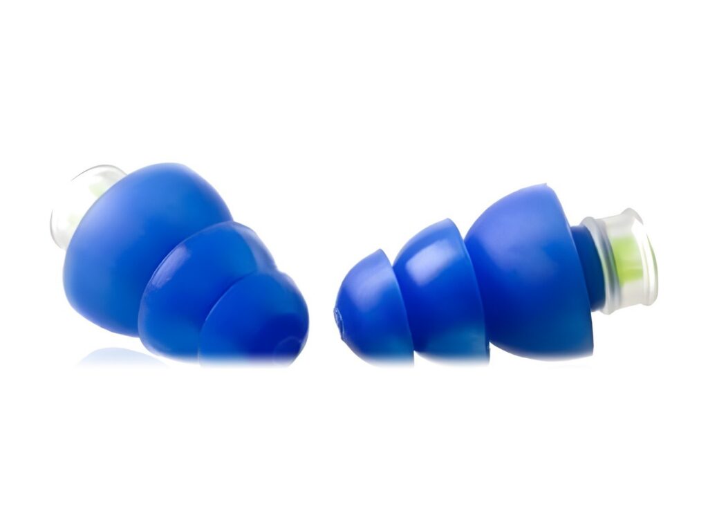 Blue swimming ear plugs